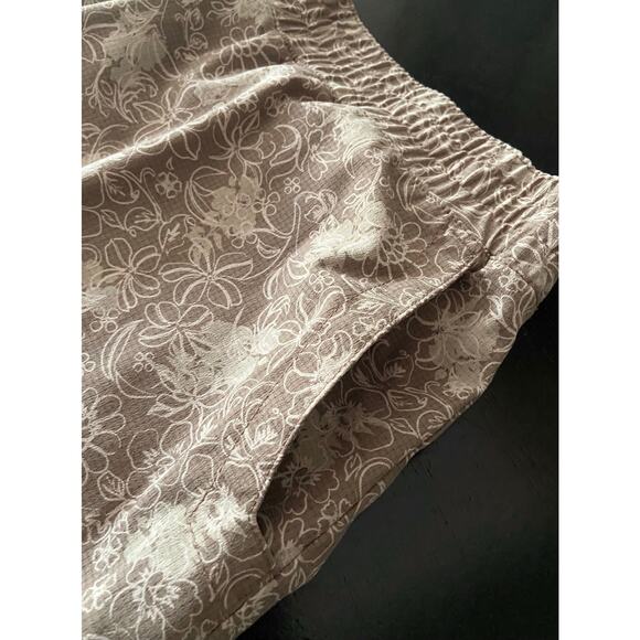 DULUTH Trading Co. Brown/Cream Floral Skort sz 16 - Picture 2 of 9